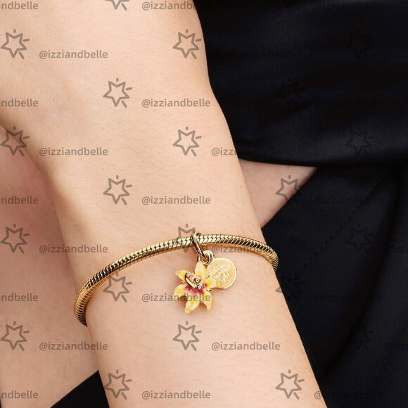 Pandora Disney Tangled Sundrop Flower Glow-in-the-dark Charm - Picture 4 of 5